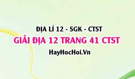 Giải Địa lí 12 trang 41 Chân trời sáng tạo SGK